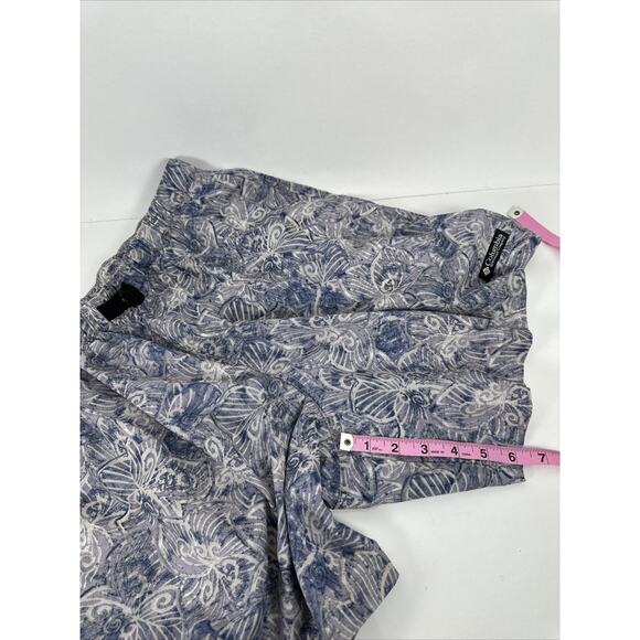 Vintage Columbia Large Purple Floral Printed Shorts Belted - Picture 13 of 15